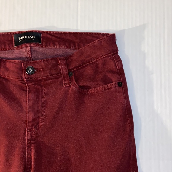 Big Star Maddie Skinny Size 26 R Denim Red Jeans - Picture 8 of 13